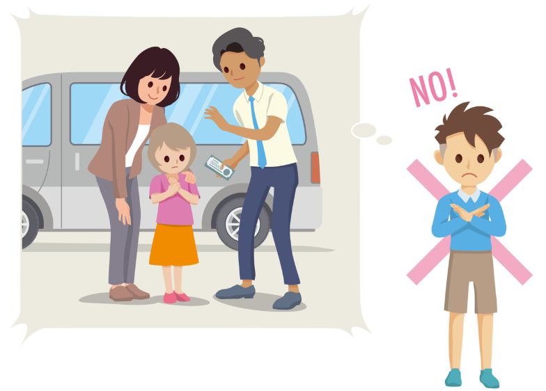 子どもの権利条約第35条：ゆうかいされず、売り買いされない権利があります。