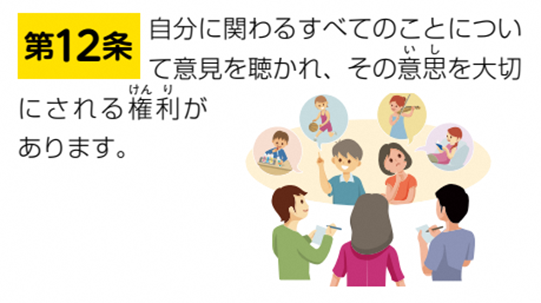 子どもの権利第12条：意見表明権、参加する権利